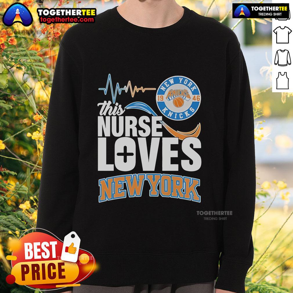 Official This Nurse Loves New York Knicks 1946 T-Shirt - Image 5