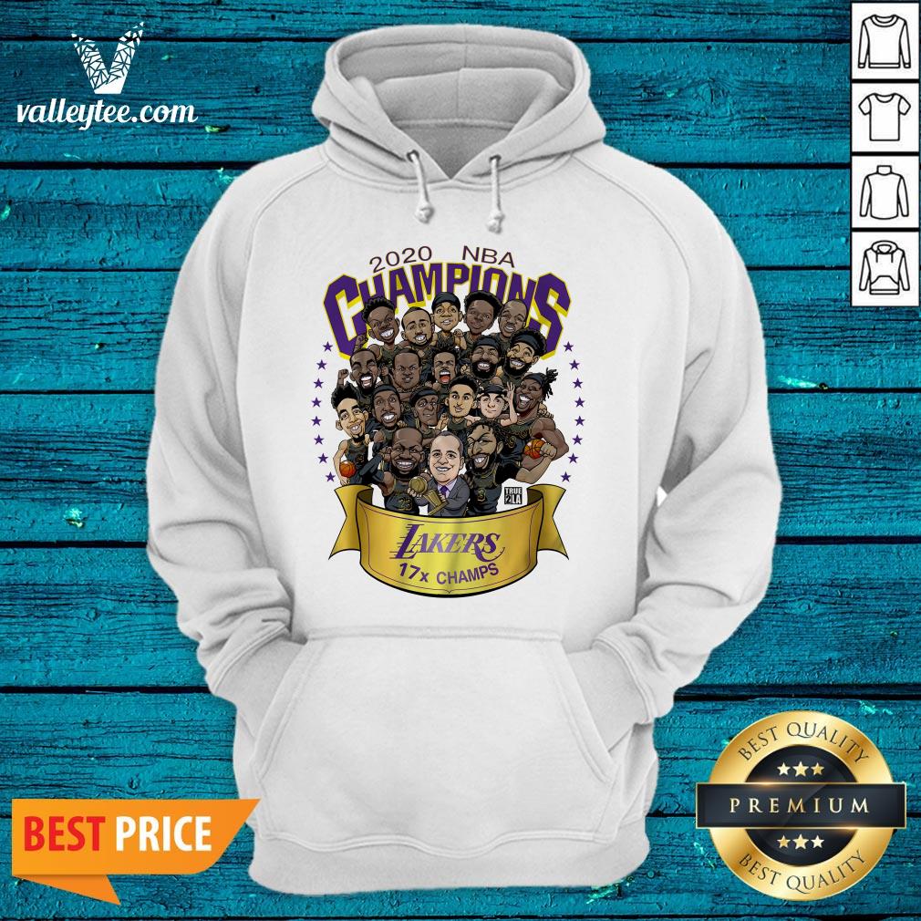 Happy 2020 NBA Champions Los Angeles Lakers 17 Champs Cartoon Shirt - Image 3