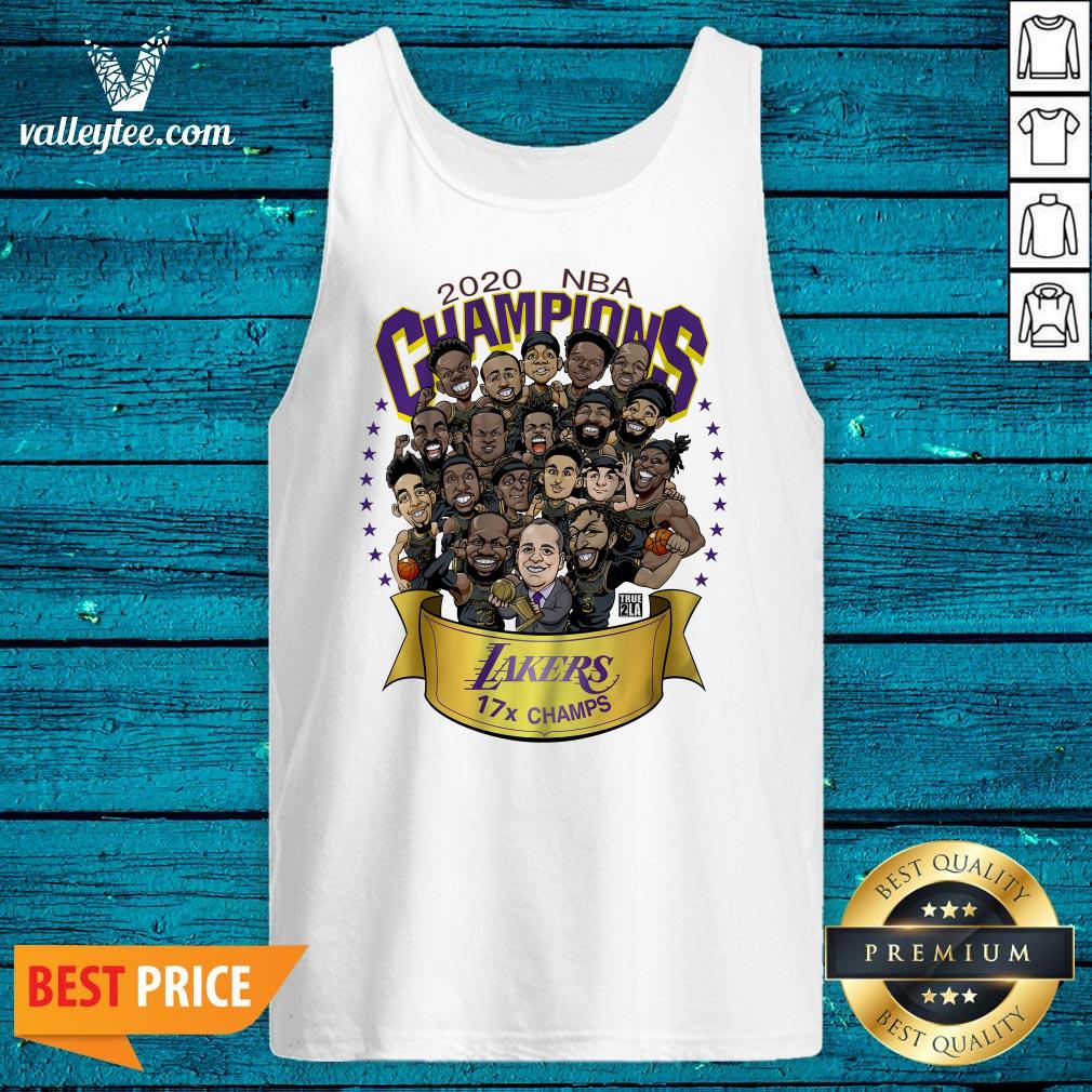 Happy 2020 NBA Champions Los Angeles Lakers 17 Champs Cartoon Shirt - Image 5