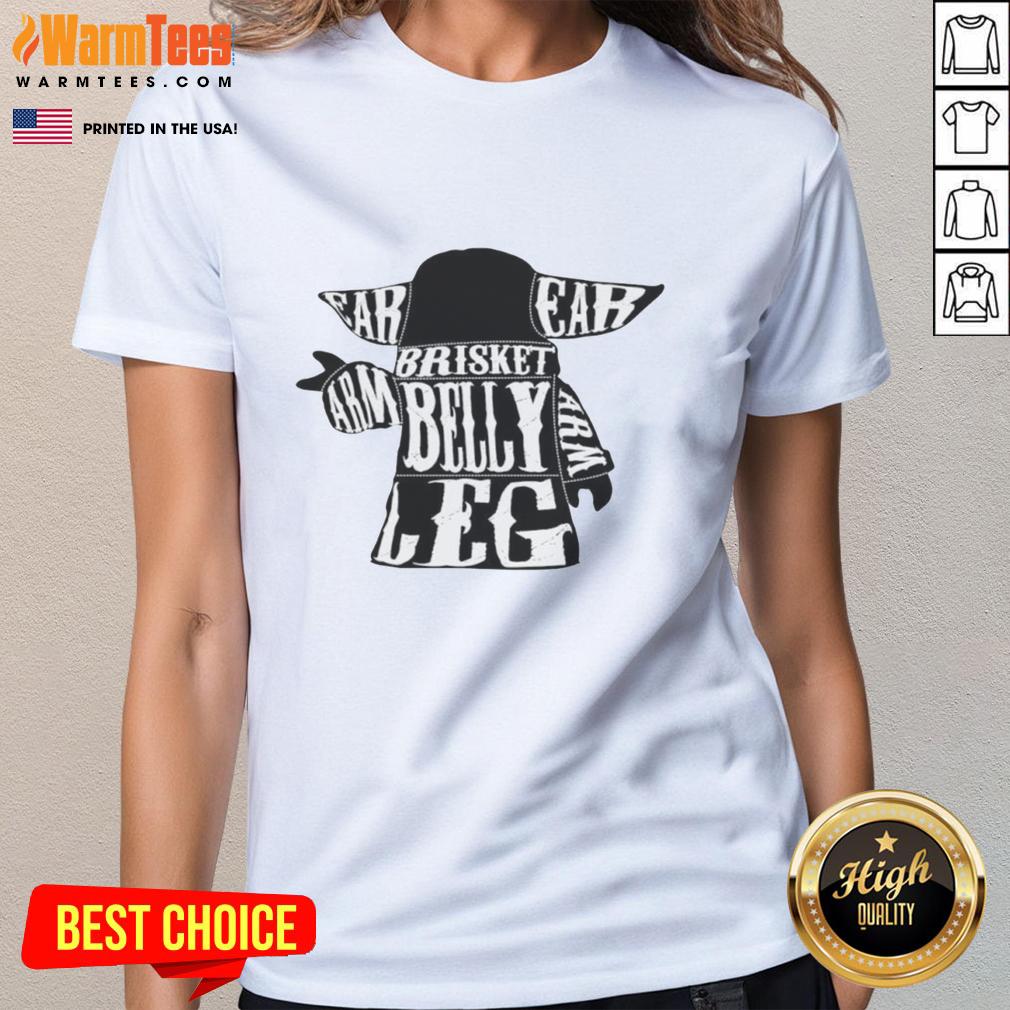 Pretty Baby Yoda Esr Brisket Arm Belly Leg T-Shirt - Image 3