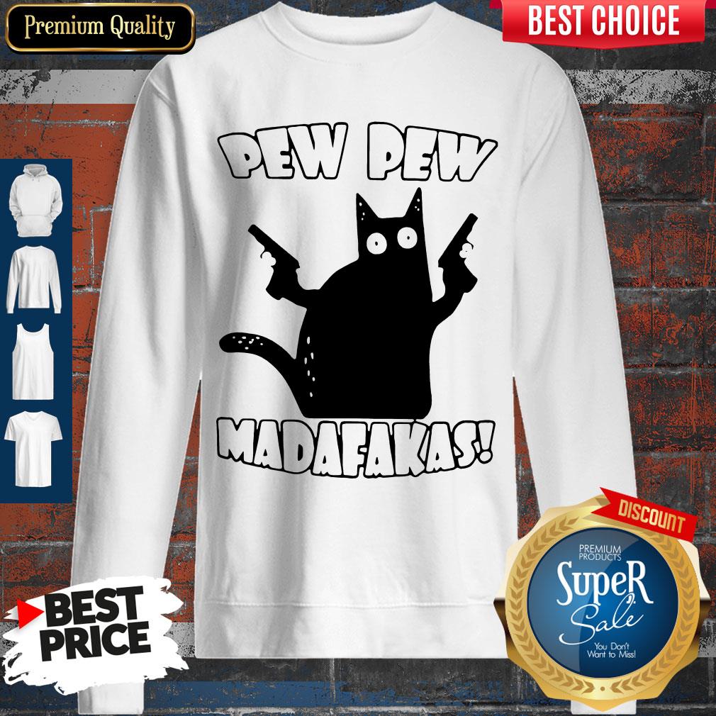 Official Black Cat Pewpew Madafakas Shirt - Image 5