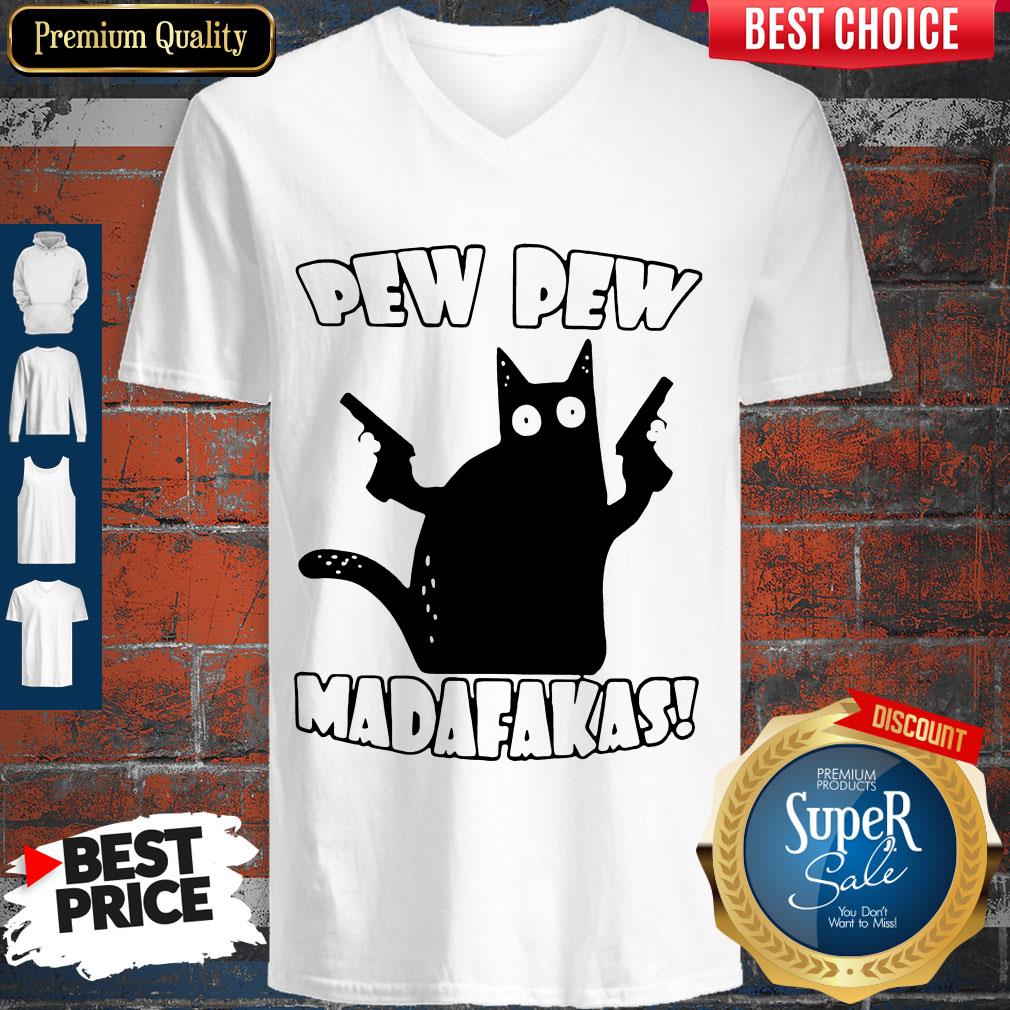Official Black Cat Pewpew Madafakas Shirt - Image 3