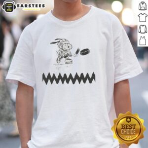 Awesome Snoopy Dog Hockey Player Graphic T-Shirt