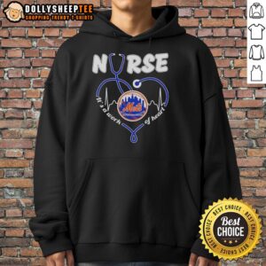 Alternative view of Nice New York Mets MLB Nurse It's A Work Of Heart Stethoscope T-Shirt