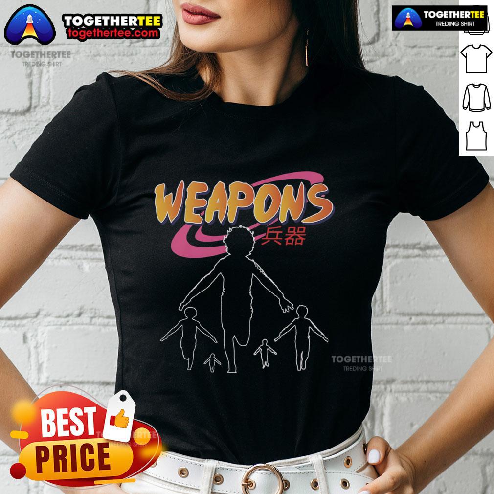 Premium Naruto Weapons Japanese Text Naruto Ninja Run Retro Anime T-Shirt - Image 3