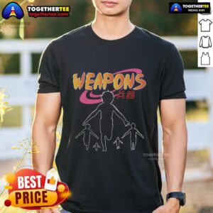 Premium Naruto Weapons Japanese Text Naruto Ninja Run Retro Anime T-Shirt