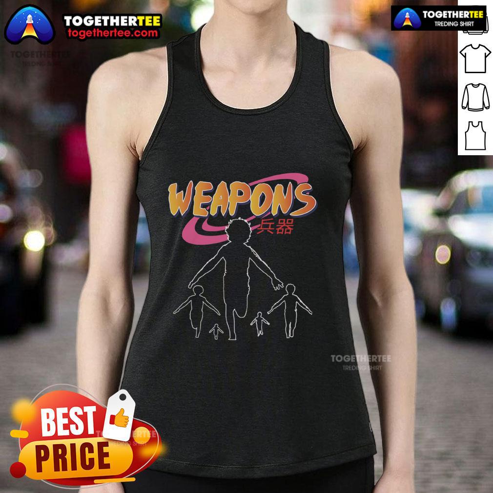 Premium Naruto Weapons Japanese Text Naruto Ninja Run Retro Anime T-Shirt - Image 4
