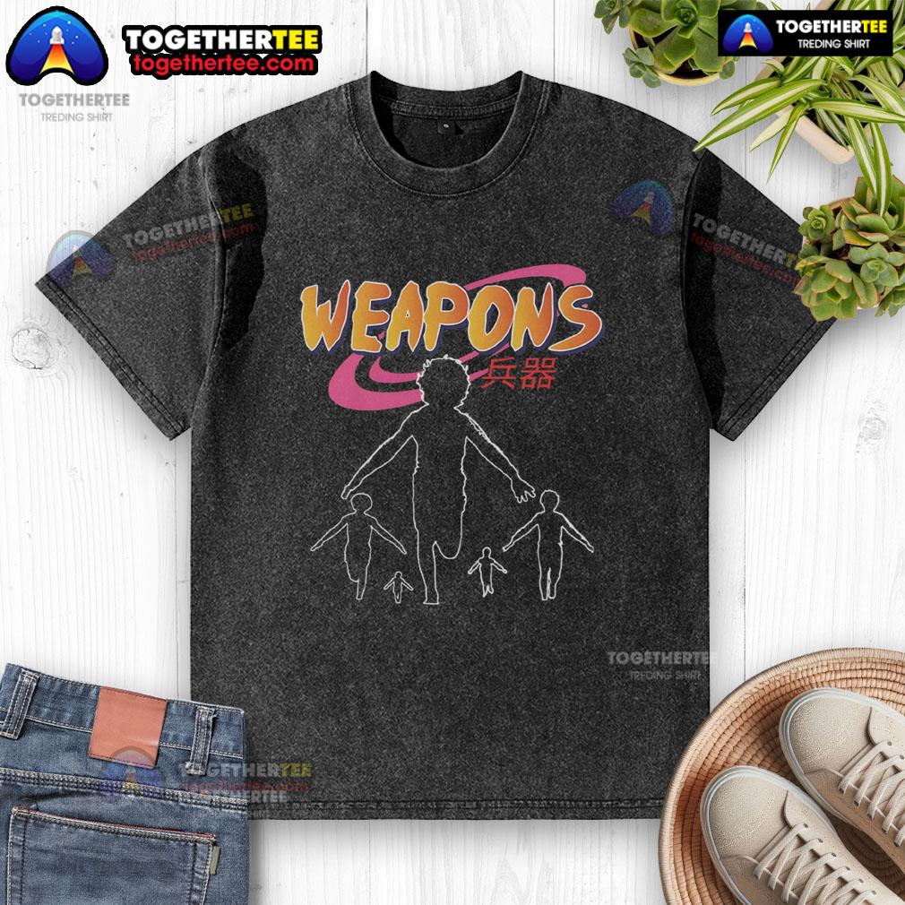 Premium Naruto Weapons Japanese Text Naruto Ninja Run Retro Anime T-Shirt - Image 6