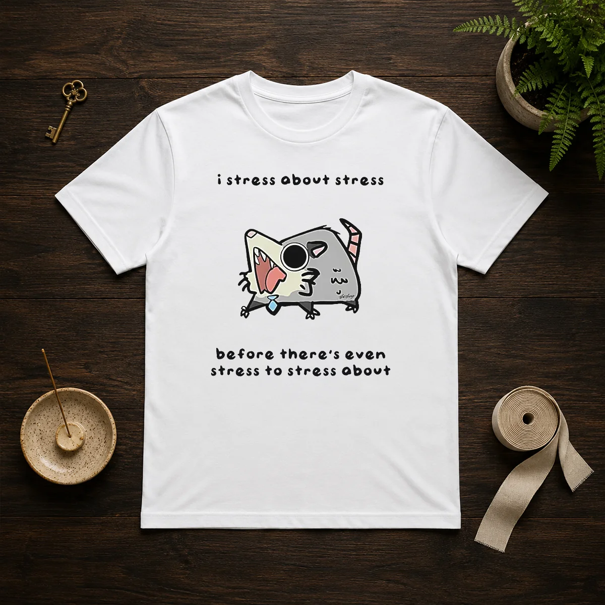 Nice Opossum I Stress About Stress Before There Is Even Stress To Stress About Shirt