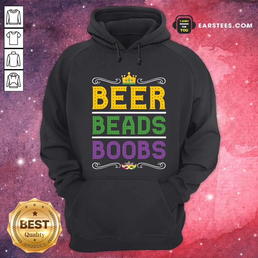 Hot Beer Bead Boobs Carnival Party Mardi Gras Shirt - Image 2