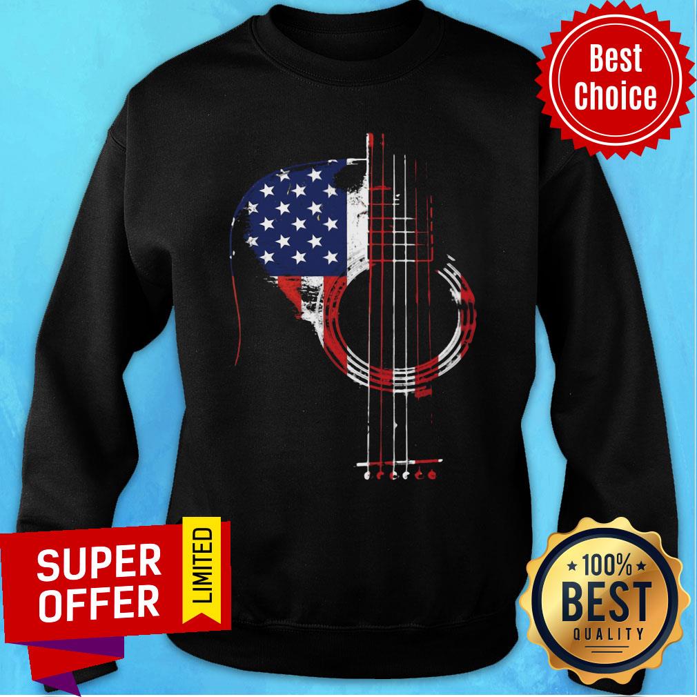 Nice Guitar American Flag Shirt - Image 4