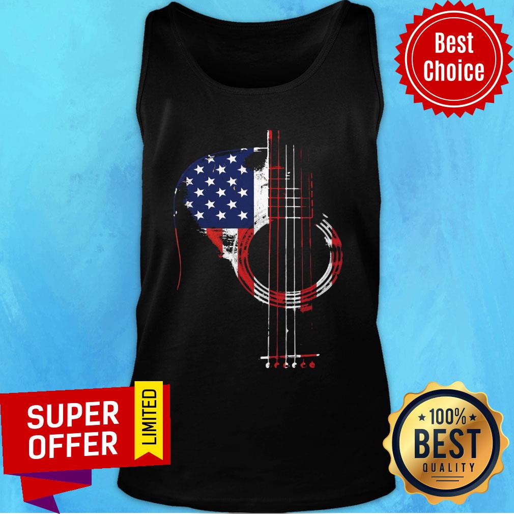 Nice Guitar American Flag Shirt - Image 3
