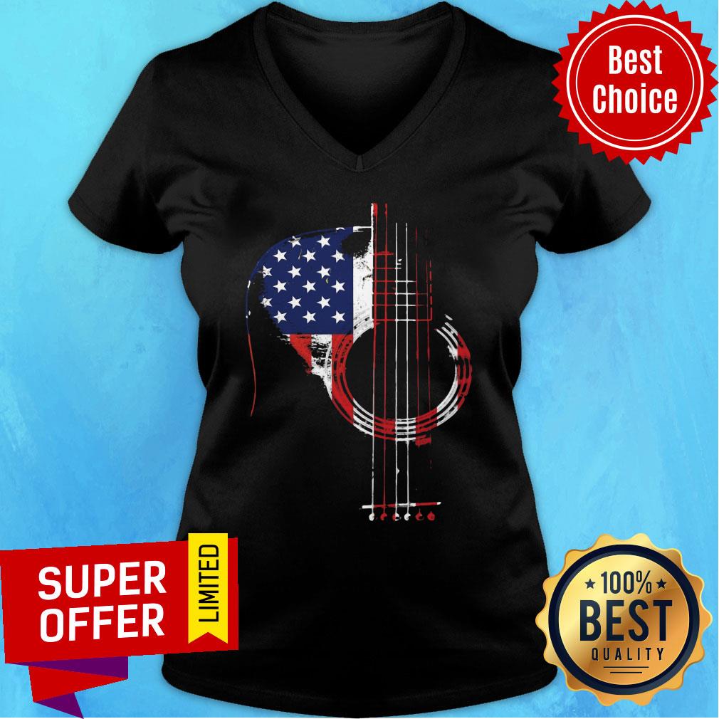 Nice Guitar American Flag Shirt - Image 2