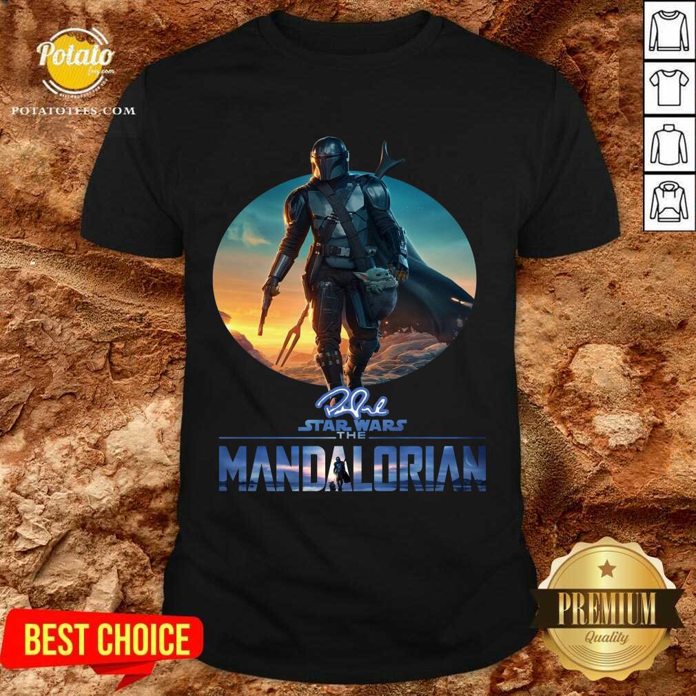 Awesome The Mandalorian Star Wars Signature Sunset Shirt