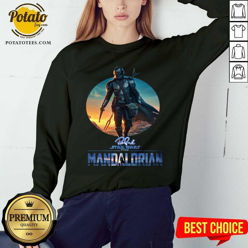 Awesome The Mandalorian Star Wars Signature Sunset Shirt - Image 4