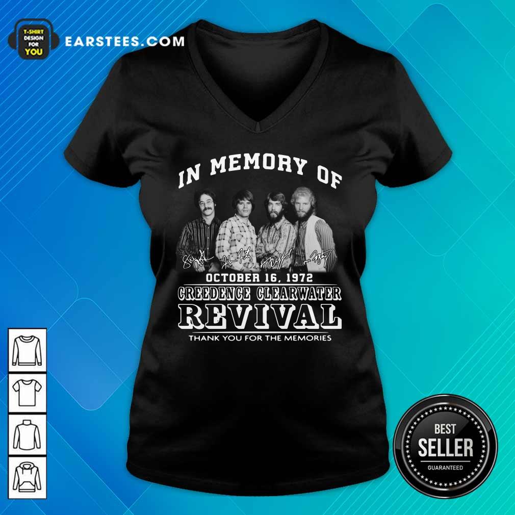 In Memory Of Creedence Clearwater Revival On October 16 1972 Thank You For The Memories Signature Shirt - Image 5