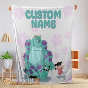 Awesome Disney Sulley & Boo Monsters Inc Blanket Fleece Customized Blanket