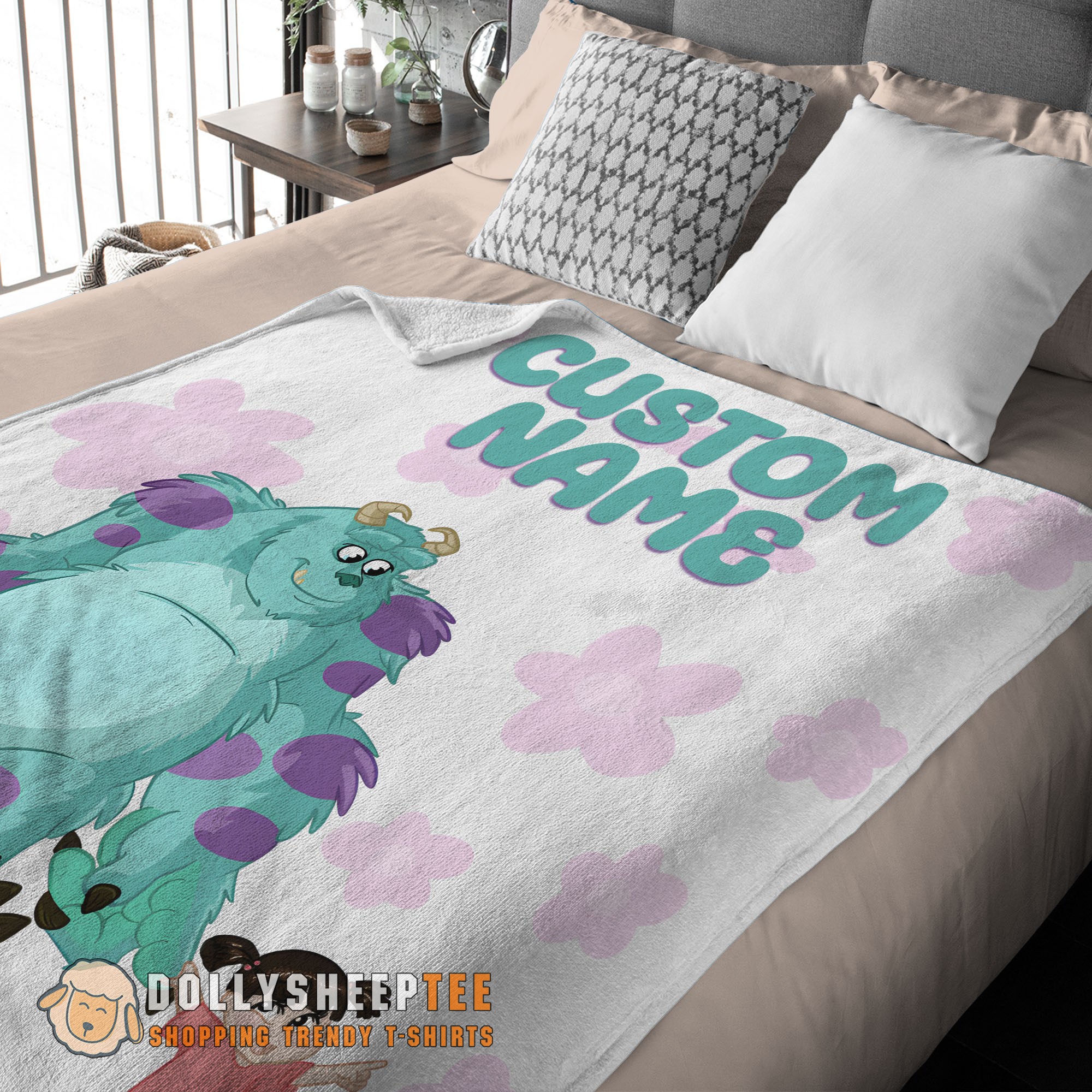 Awesome Disney Sulley & Boo Monsters Inc Blanket Fleece Customized Blanket - Image 3
