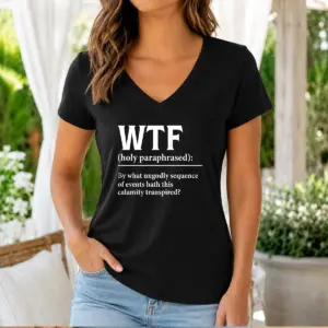 Alternative view of Premium WTF Holy Paraphrased Shirt