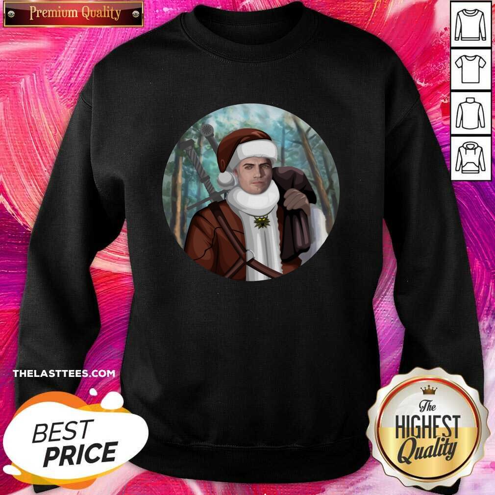 Happy The Witcher Santa Crewneck Shirt - Image 2