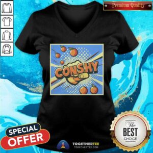 Alternative view of Conshy Throwing Fists and Tomatoes T-Shirt