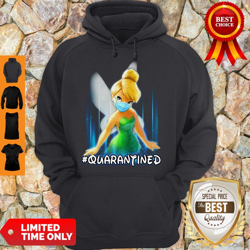Nice Tinker Bell Face Mask #Quarantined COVID-19 Shirt - Image 2