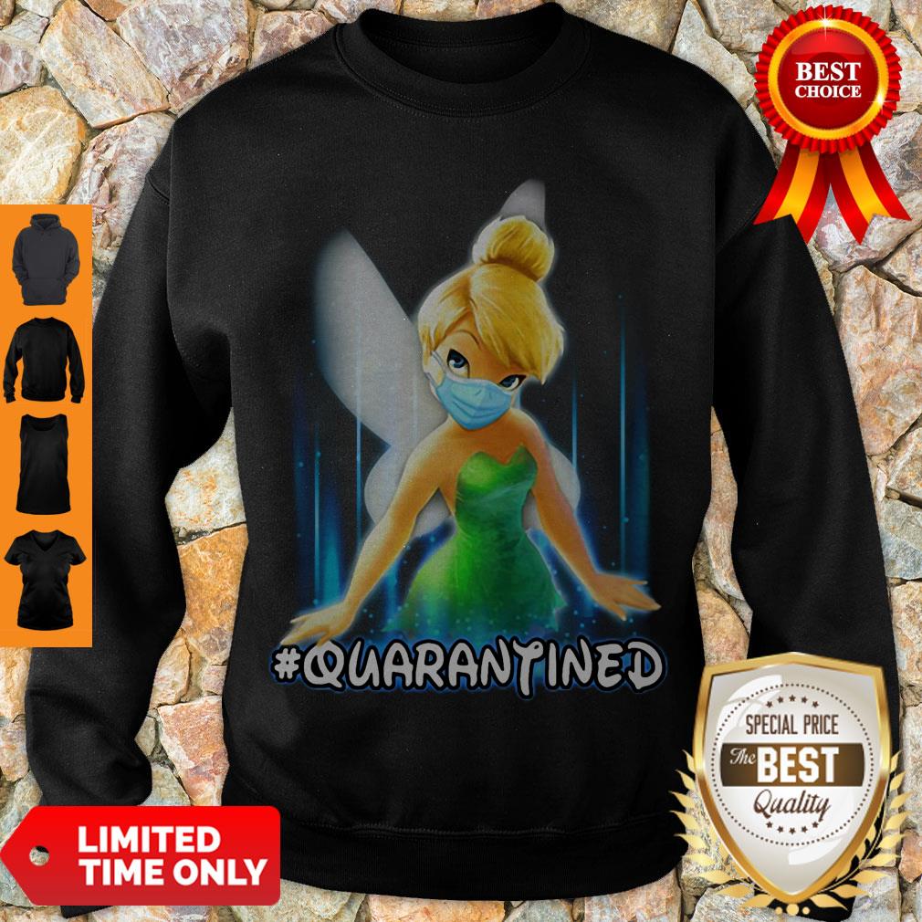 Nice Tinker Bell Face Mask #Quarantined COVID-19 Shirt - Image 3