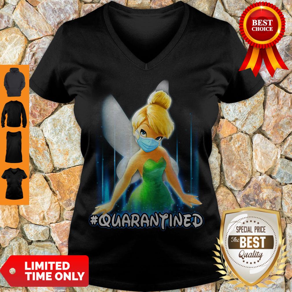Nice Tinker Bell Face Mask #Quarantined COVID-19 Shirt - Image 5