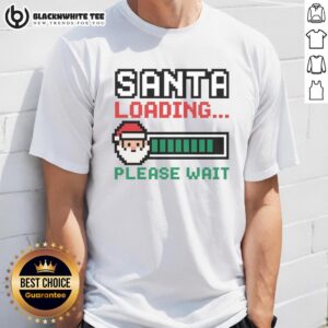Awesome Santa Loading Please Wait Pixel T-Shirt