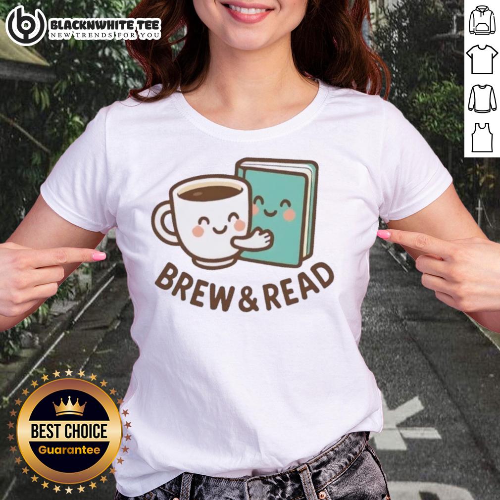 Cute Brew And Read Book T-Shirt - Image 3