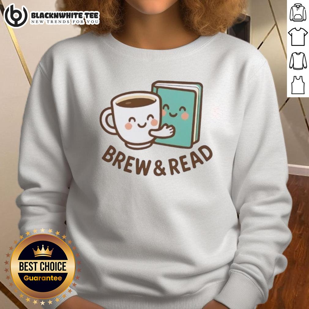 Cute Brew And Read Book T-Shirt - Image 5