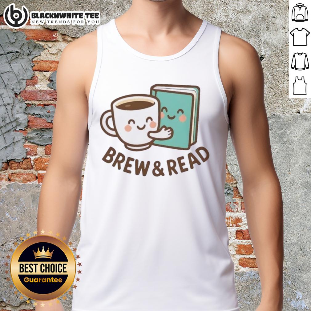 Cute Brew And Read Book T-Shirt - Image 4