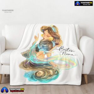 Alternative view of Disney Cartoon Jasmine Princess Blanket Fleece Customized Blanket