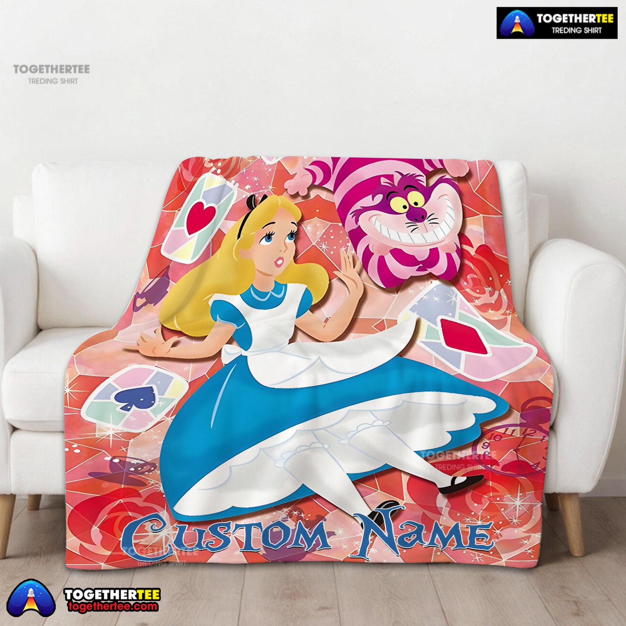 Disney Cheshire Cat Alice In Wonderland Blanket Fleece Customized Blanket - Image 2