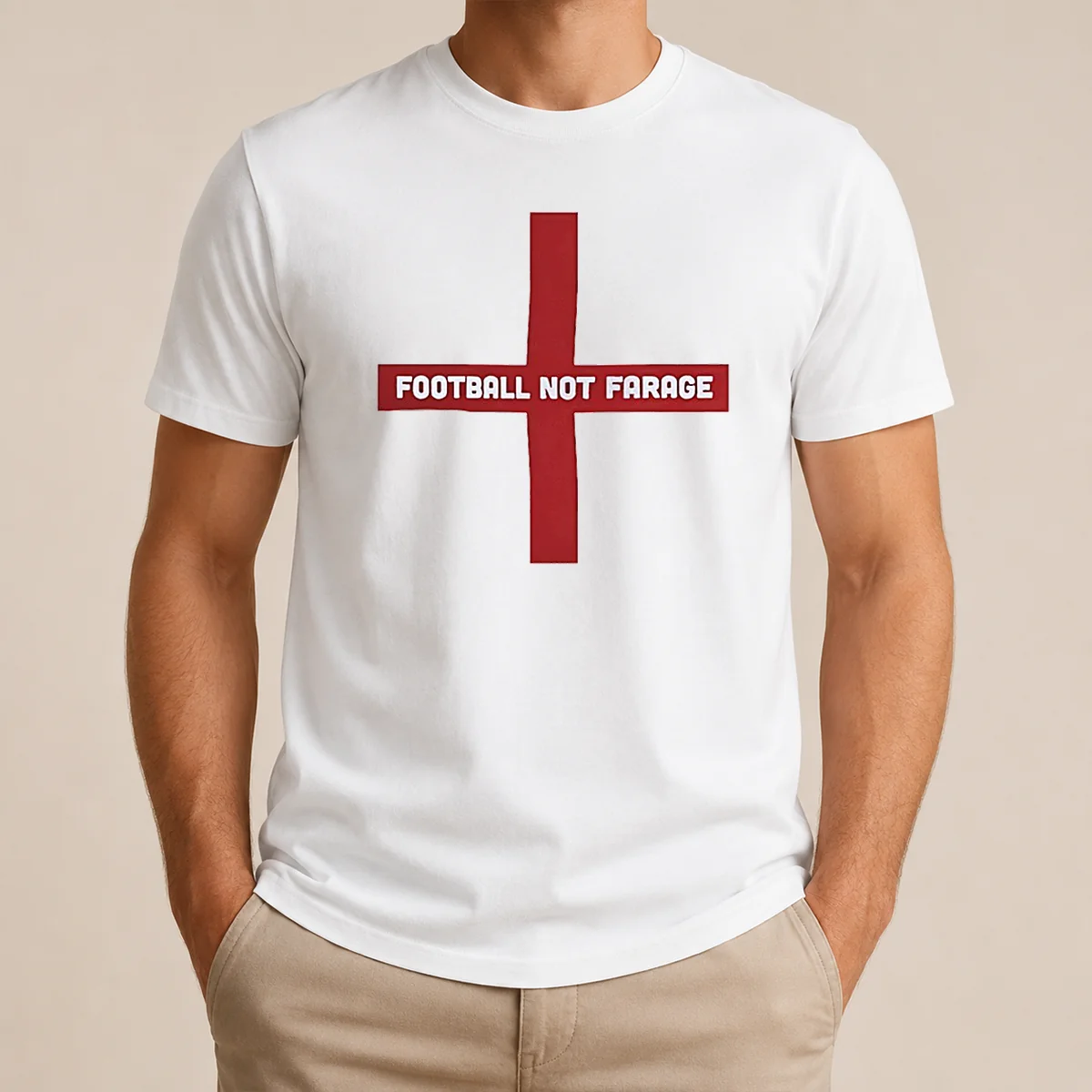 Original Funny Football Not Farage England St George's Cross Shirt