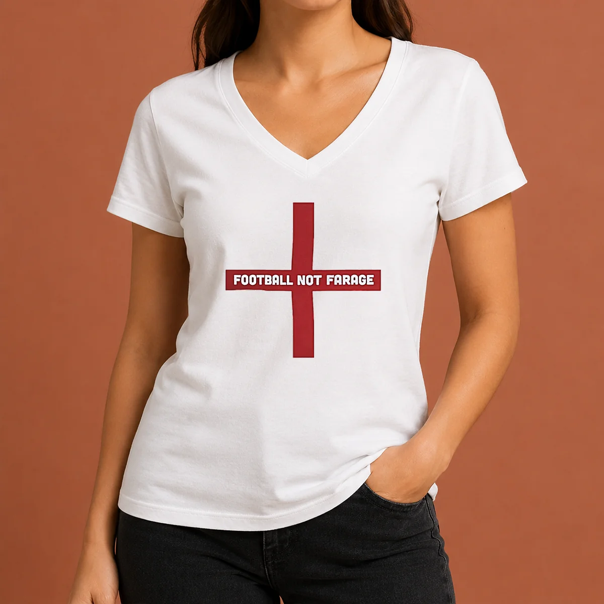 Original Funny Football Not Farage England St George's Cross Shirt - Image 2