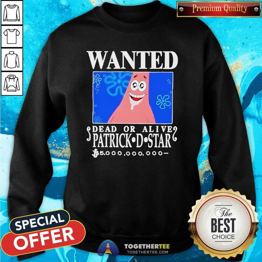 Original Wanted Dead Or Alive Patrick D.Star T-Shirt - Image 4