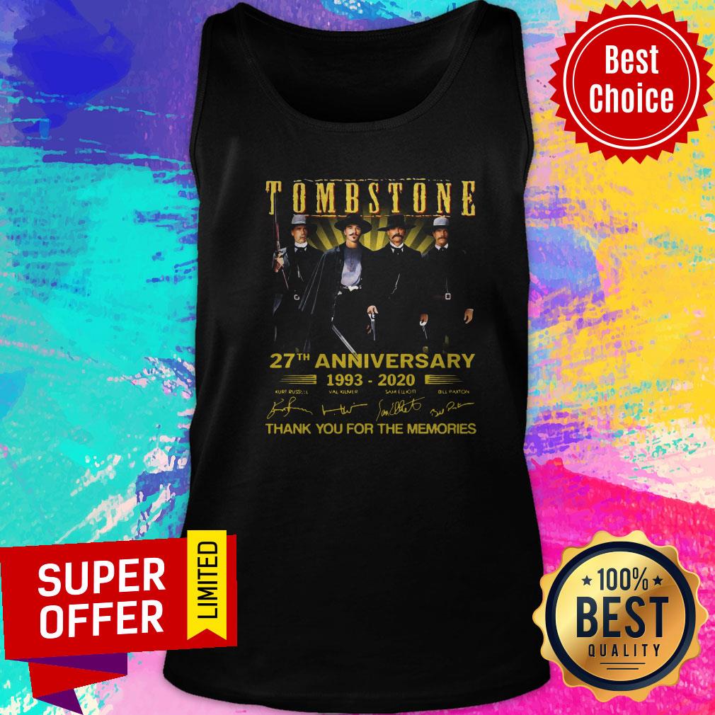 Tombstone 27th Anniversary 1993 2020 Thank You For The Memories Signatures Shirt - Image 5