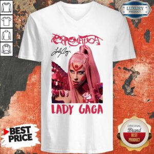 Alternative view of Funny Lady Gaga Chromatica Signature Shirt