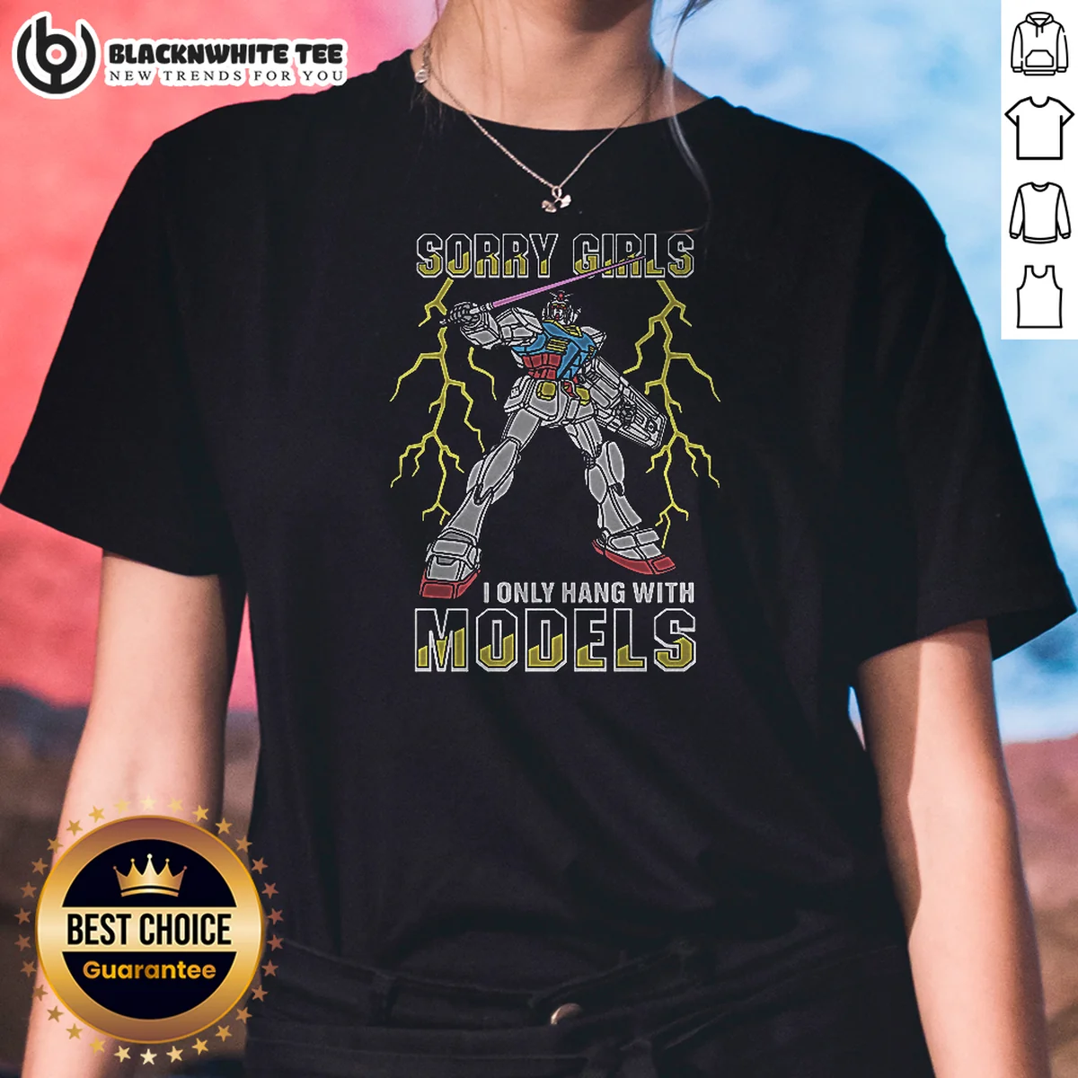 Hot Sorry Girls I Only Hang With Mech Models Shirt - Image 2