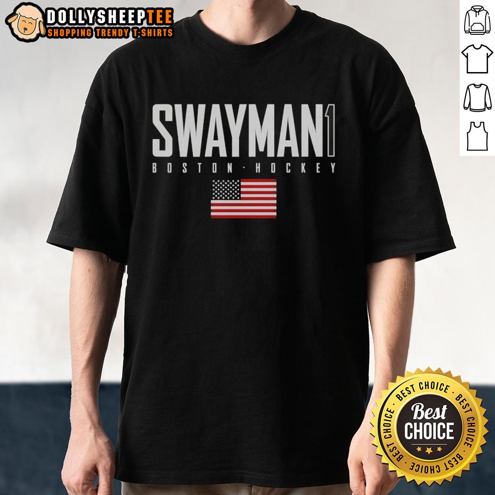 Pretty Jeremy Swayman 1 Boston Bruins USA Flag Elite T-Shirt