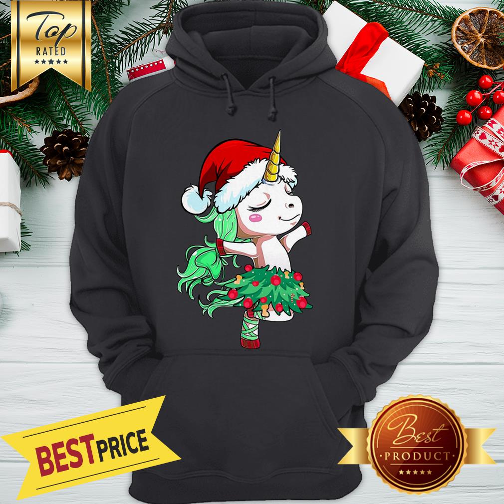Official Santa Unicorn Christmas Tree Dance Shirt - Image 5