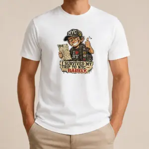 Good Survived NYC Trip Funny Grunge Streetwear Shirt