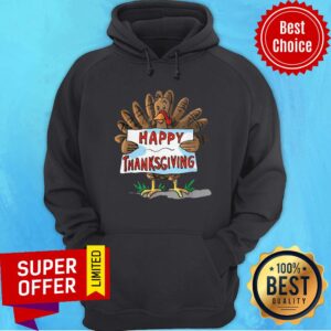 Alternative view of Funny Happy Thanksgiving Day Turkey Sign Boys Girls Adults Shirt