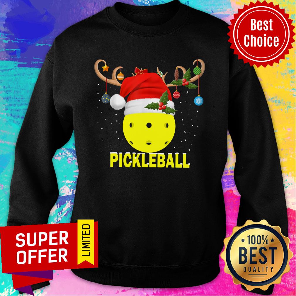 Play Pickleball Hat Santa Claus Reindeer Shirt - Image 4