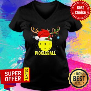 Alternative view of Play Pickleball Hat Santa Claus Reindeer Shirt