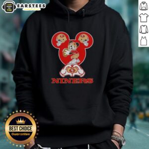 Alternative view of Good Mickey Hands Heart Love San Francisco 49ers Football T-Shirt