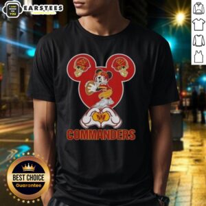 Good Mickey Hands Heart Love Washington Commanders Football T-Shirt