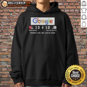 Alternative view of Original Google Indiana Hoosiers Vs Ohio State Buckeyes Lucas Oil Stadium T-Shirt