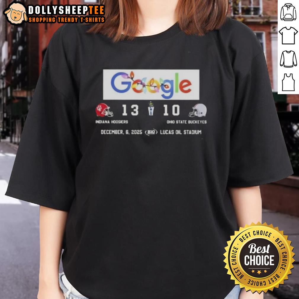 Original Google Indiana Hoosiers Vs Ohio State Buckeyes Lucas Oil Stadium T-Shirt - Image 3